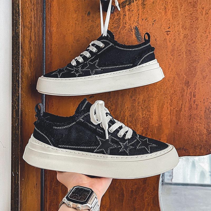 Summer New Star Canvas Shoes Men and Women Niche Original Design Couple Shoes Guochao High Street Lazy Little White Shoes