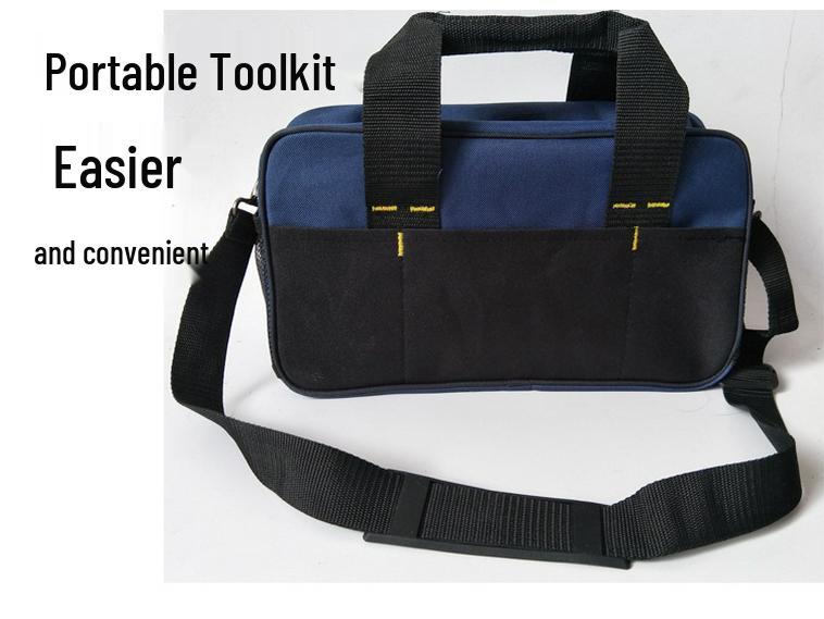 Multifunctional Car Toolkit & Electrician's Hand-Carried Canvas Shoulder Bag