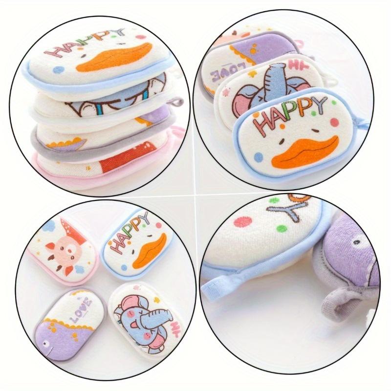 Bath Sponge & Face Towel - Soft Material, Cute Cartoon Animal Patterns, Essential for Gentle Skincare, Bathing Tool