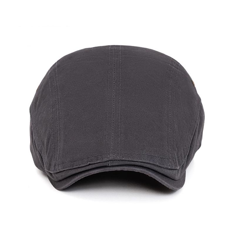 Solid Color Peaked Cap Men's Spring Summer British Vintage Beret Forward Cap Paintsman Hat Newsboy Hat