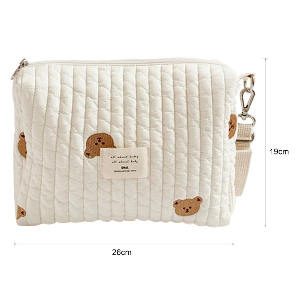 Stroller Nappy Bag Portable Quilted Baby Diaper Caddy Organizer Embroidered Mommy Bags Babies Accessories Changing Bag Storage