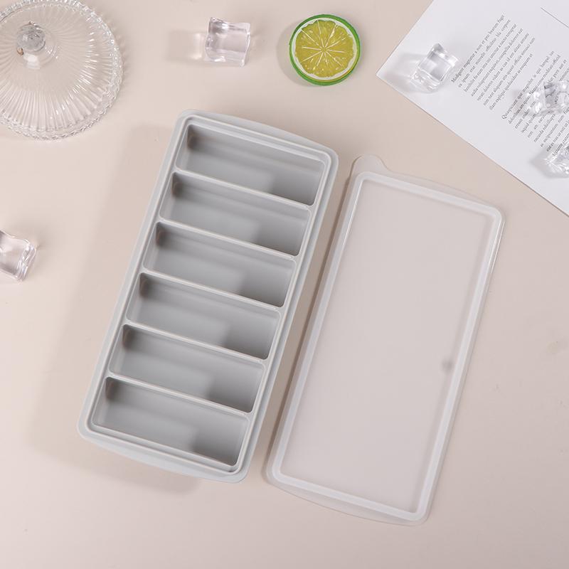 6 Grids Long Ice Cube Tray Mold Kitchen Reusable Silicone Ice Cube Mold Bpa Free Ice Maker Food Grade Silicone Ice Cubes Mould