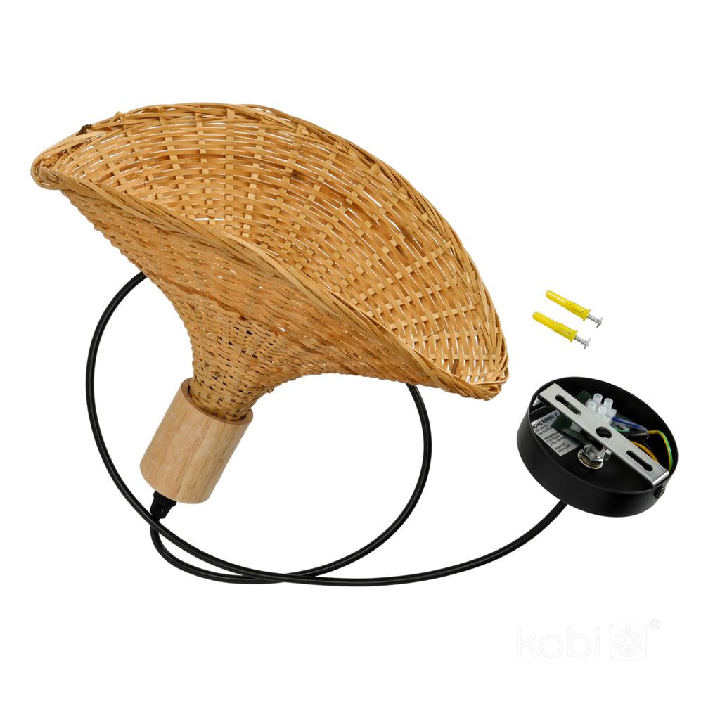 Boho Bamboo Hanging Lamp 33cm 1xE27