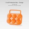 6-Grid Egg Protection Boxes Shockproof Egg Storage Cases Dropproof Refrigerator Eggs Case Non-slip with Handle Kitchen Supplies