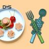 Dinosaur Toddler Utensils Set Fork Spoon Pusher Kids Cutlery Set for Fun Mealtime Adventures BPA-Free Kitchen Utensils for Self-Feeding Independence
