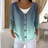 Women's Fashion Long Sleeve Christmas Snowman Snowflake Print Jacket Cardigan