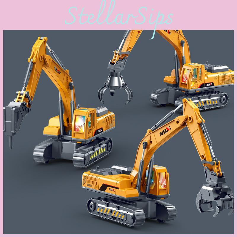 Inertia Plastic Engineering Vehicle With Sound Light Interactive Features