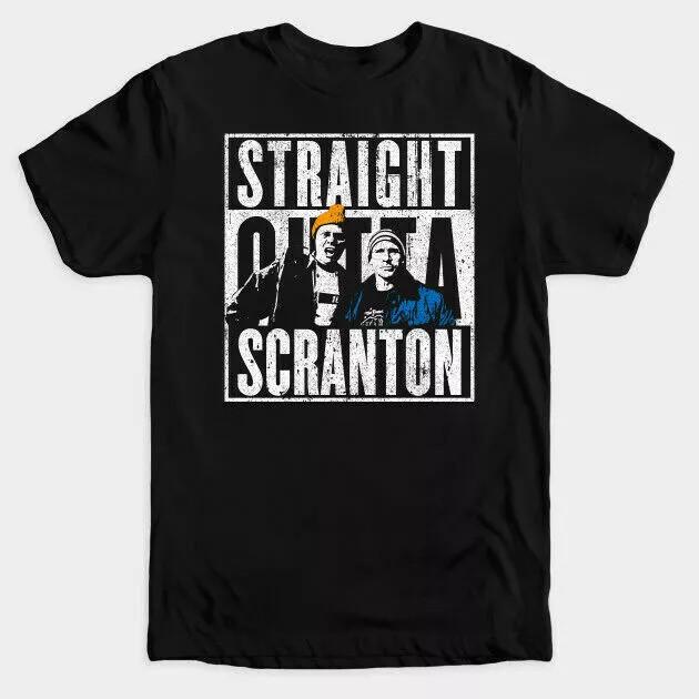 Straight Outta Scranton Lazy The Office Dunder Mifflin Micheal Scott T-Shirt.... Unisex T-Shirt S