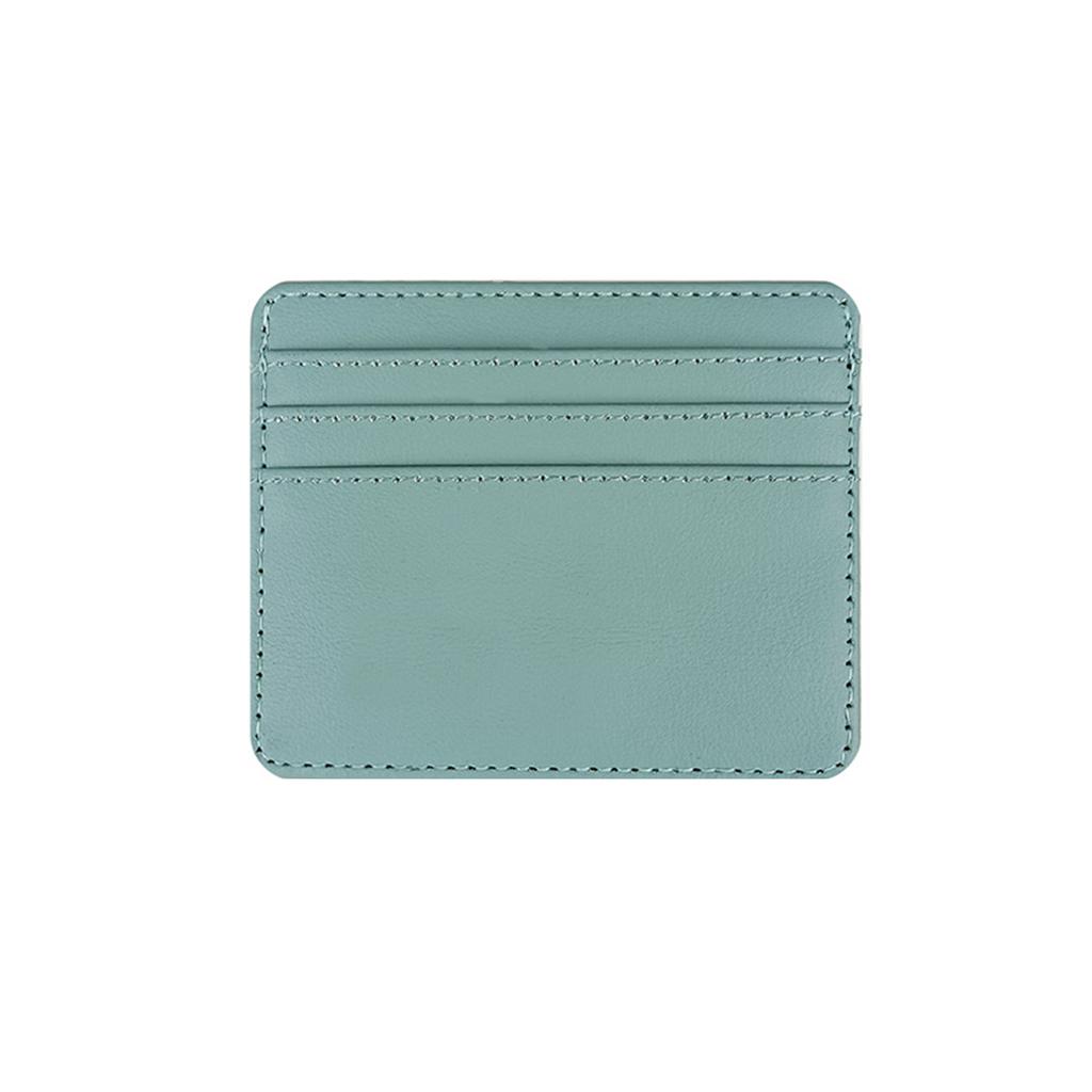 Travel-Ready PU Leather Card Holder Top Open Multi Card Slot Vintage Card Case Slim Wallet for Men and Women 8x10cm