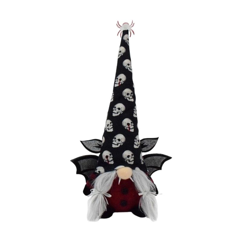 Scary Gnomes Figurine With Skull Design Halloween Party Decoration User Friendly Durable Fabric Home Festival Display