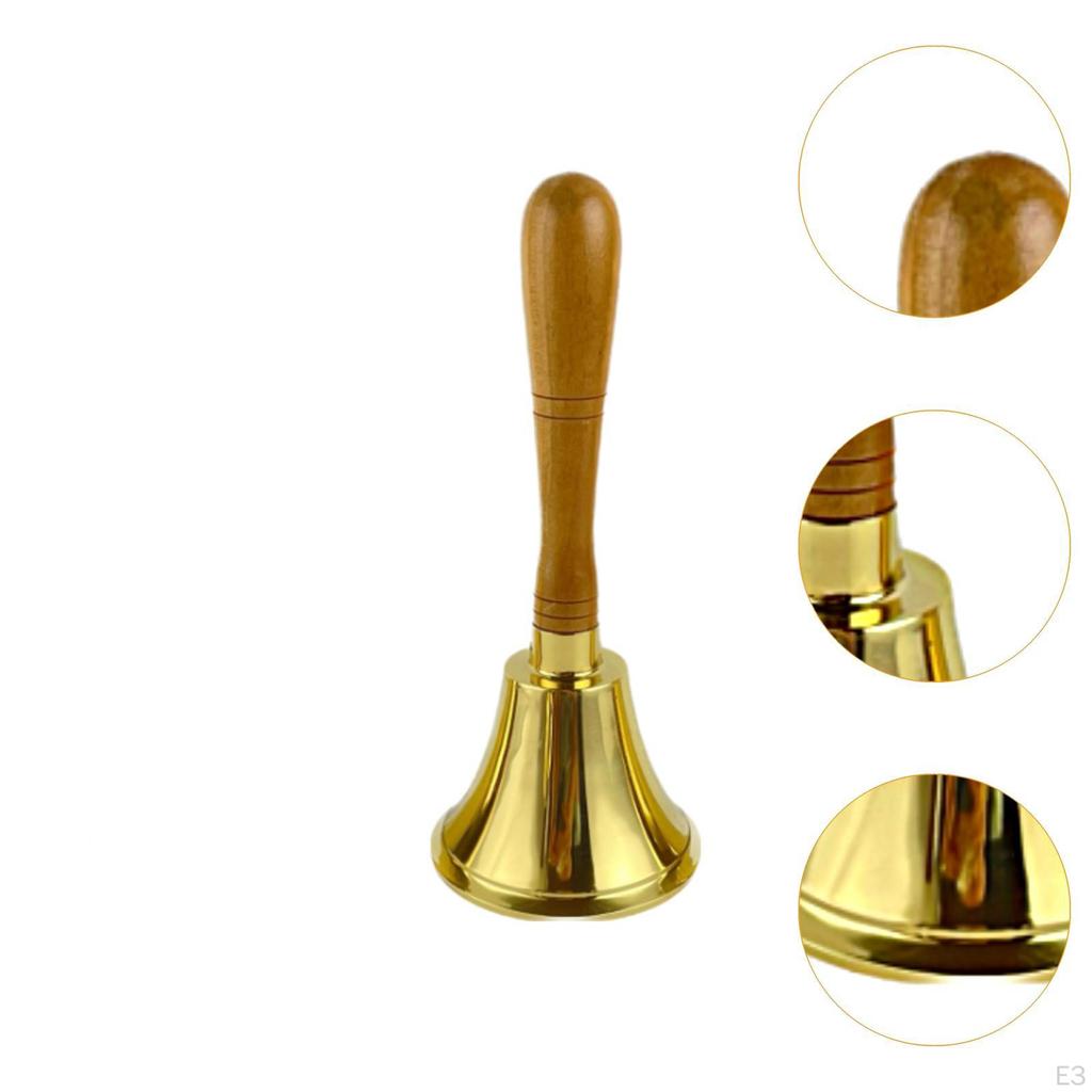 Messing Hand Glocke Dekoration Holz Griff Mittagessen Lehrer Dekorative Service für