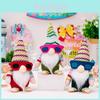 Adorable Summer Doll With Sunglasses Rudolf Figurine In Red Green And Blue Colors