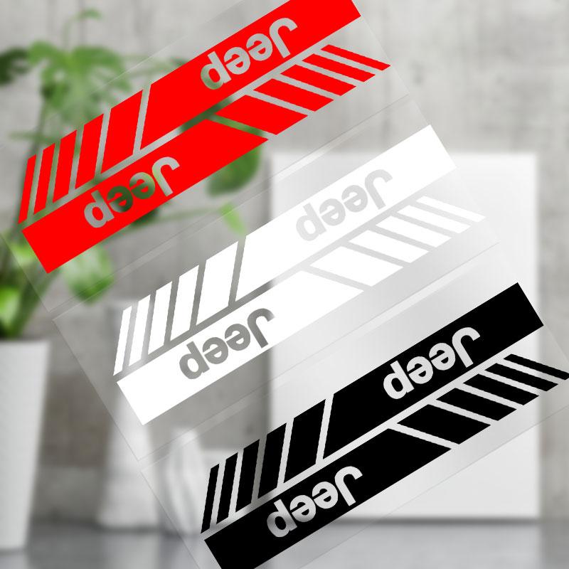 2Pcs Car Stripe Stickers Rearview Mirror Reflective Vinyl Decals Decoration for Jeep Patriot Liberty Renegade Compass Grand Cherokee Wrangler