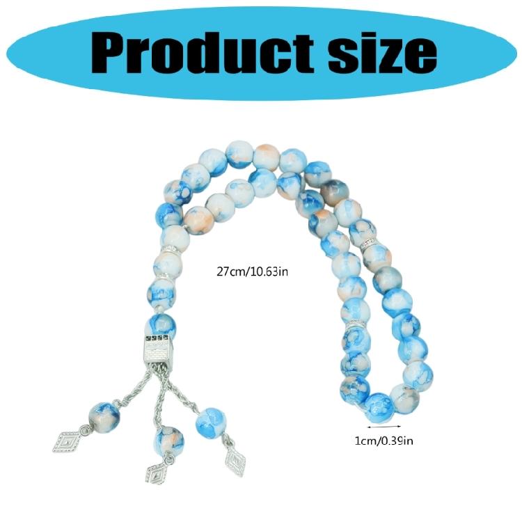 Pulsera de Cristal 33 Cuentas Para Meditación Yoga Y Joyería Elegante Para el Día a Día Ajuste Cómodo Cadena para la Muñeca para Meditación