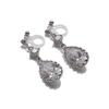 Earrings for Cubic Miyabi Grace Women, Non-pierced Earrings, Popular, Zirconia, Mature, Elegant, Formal, Painless, Dangling, Teardrop, Crystal,