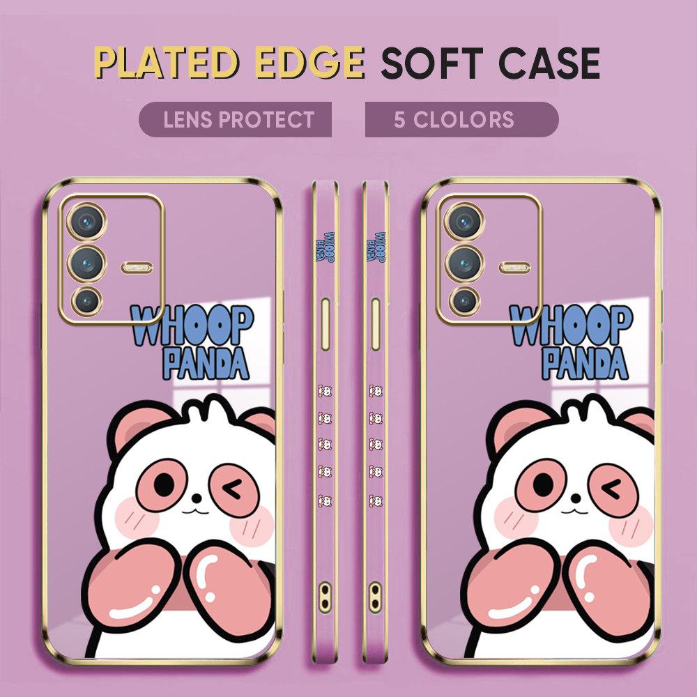 For Honor 90 70 50 X7a X9a P30 Pro P40 Lite Infinix Hot 40i 30i Vivo Y22 Y18 V30 Pro V40 Cartoon Cute Panda Soft Plated TPU Phone Case
