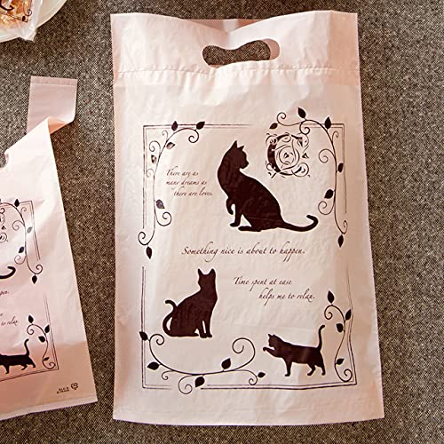 HEADS Elegant Cat PE Bags, Pink, W350 x D60 x H450mm, 100 Bags, ELC-2