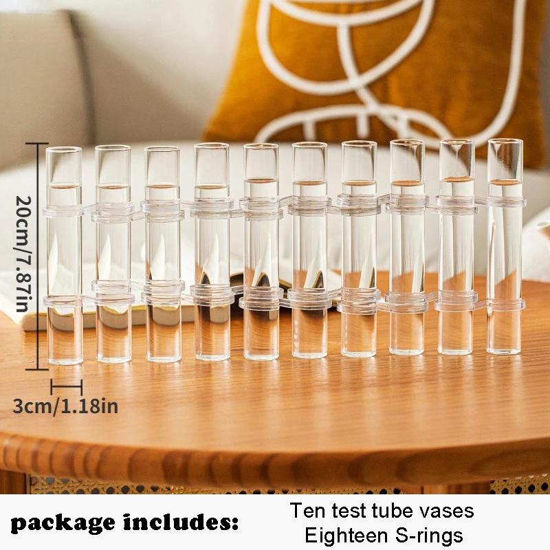 Klappvase, Wasserpflanzenvase, Klappblumenvase, Reagenzglas aus klarem Glas, hängender Blumenhalter für die Inneneinrichtung