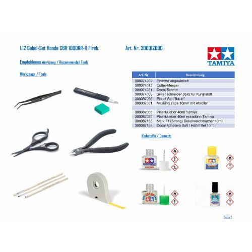 TAMIYA 1/12 Detail Up Parts Series No.90 Honda CBR 1000RR-R Front Fork Set Plastic Model Parts 12690