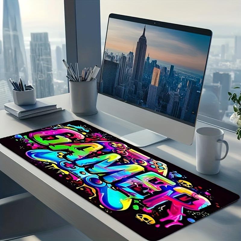 Colorful Game Art Mouse Pad Large Office Accessories Keyboard Mat ESports Laptop Desk Pad XXL AntiSlip Rubber Long Table Mats