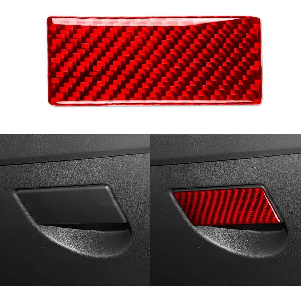 

Glossy Red Carbon Fiber Accessories Car Front Door Window Lift Panel Cover Interior Trim Sticker Decal Fit for Jeep Compass 09-16 for Jeep Patriot Storage Box Handle
