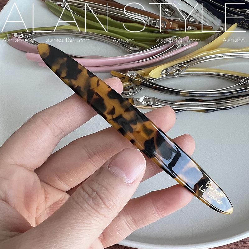 11.5cm Long Hair Clip French Barrettes  Accessories Pony Hair for Women and Girls Rolled up Acetate Headwear