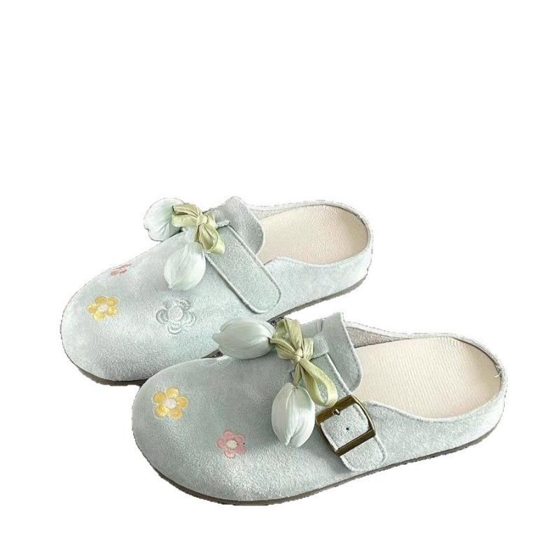 Summer one-pedal women's new models with skirt bag head half slippers female student lazy shoes