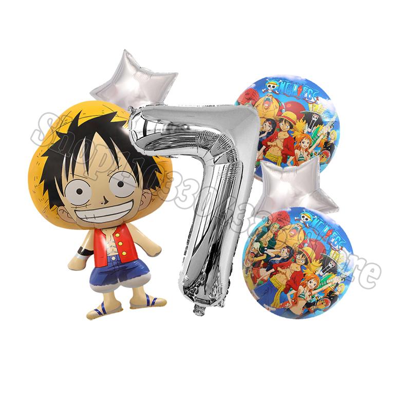One Pieces Digit 1-10 Balloons Boys Anime Luffy Birthday Decoration Baby Shower Gender Reveal Party Supplies Kids Gift Hot Sales