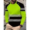 Men's 3D Stripe Printed Long-sleeved T-shirt, Comfortable, Breathable and Versatile Men's Top