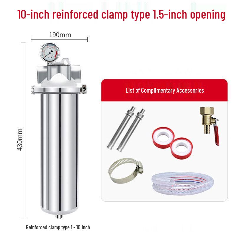 1.5 to 2 Inch Inlet Stainless Steel Pre-filter for Whole House & Industrial Water Purification