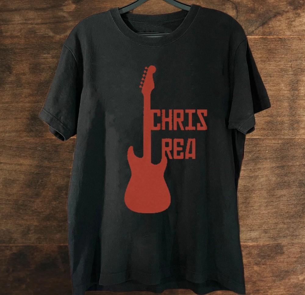 Горячая футболка с логотипом CHRIS REA R.I.P. Подарок для фанатов Перепечатка Все размеры B07.141 Унисекс S