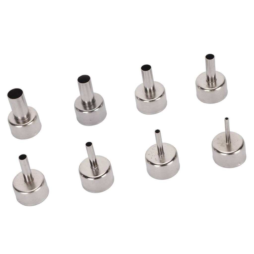 8pcs Heat Gun Nozzles Professional Hot Air Gun Soldering Station Nozzle Tool for 850 850A 852 852D 852D Air Pump Hot Air Welding Station
