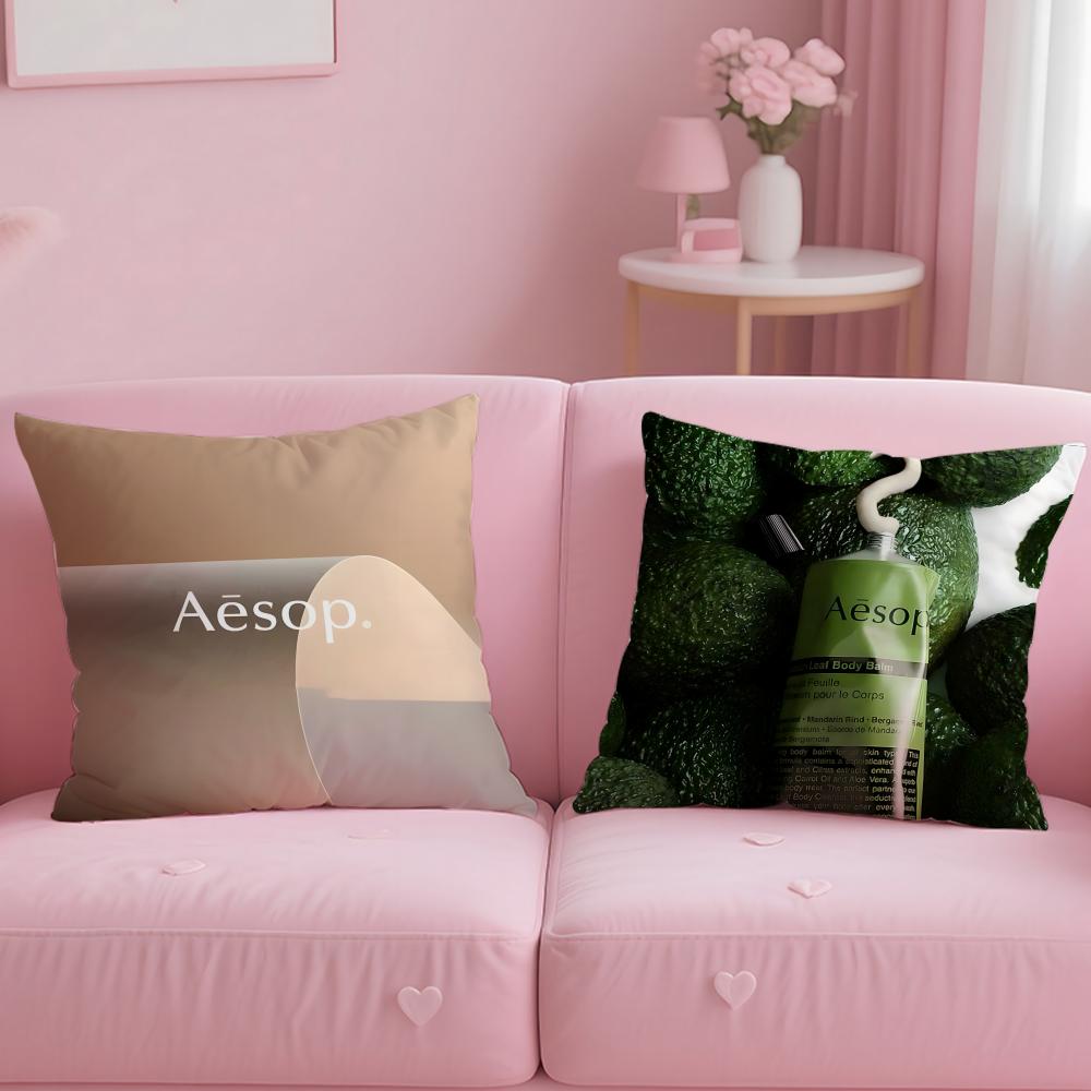 classic skincare brand Aesop Cushion Cover Soft & Easy-Wash Pillow Case – Versatile for Couch, Bed, Travel and Office