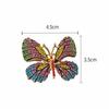 Fashion Vintage Butterfly Brooches Metal Alloy Colorful Cardigan Clip Crystal Insect Sparkling Enamel Pins Party Jewelry