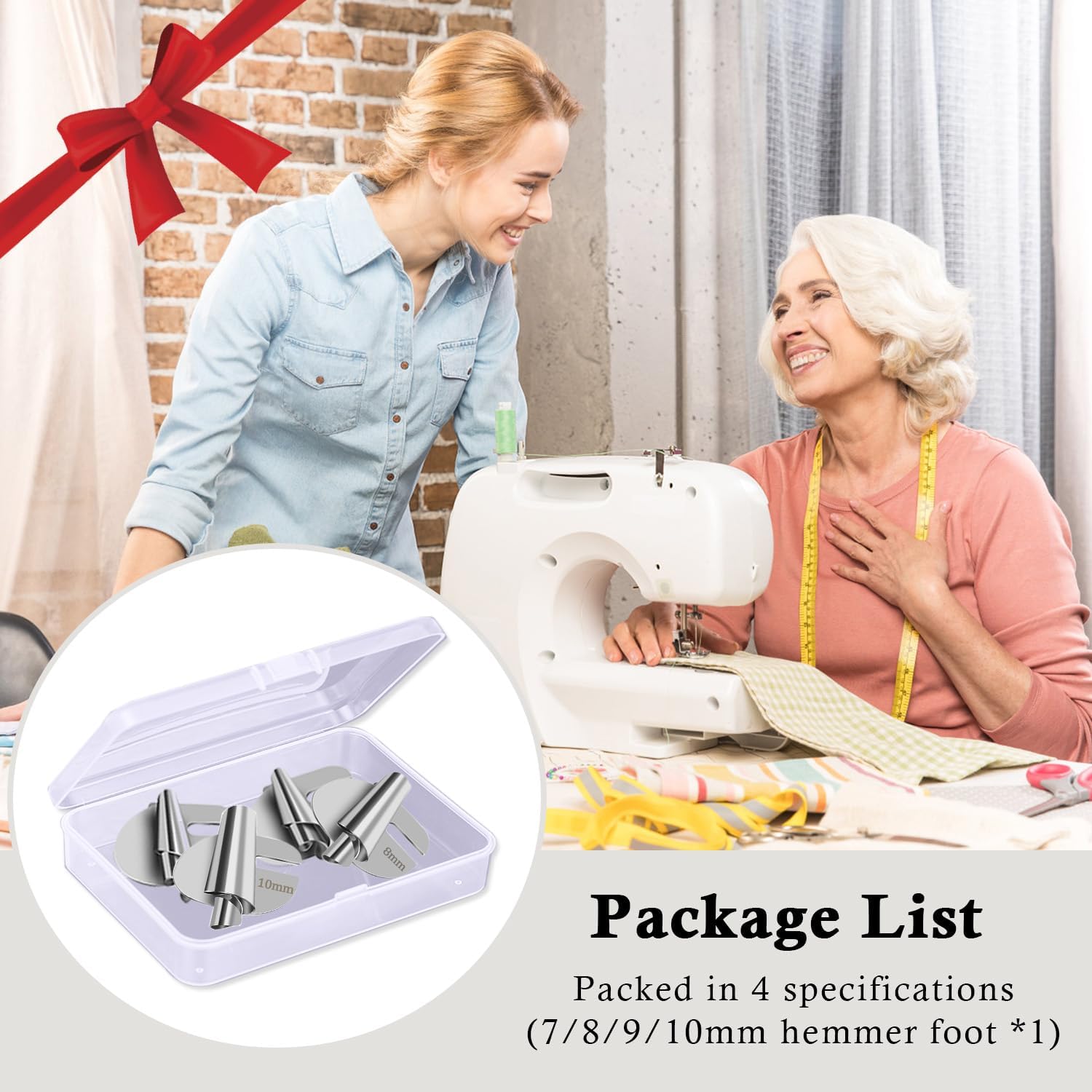 

Универсальная швейная лапка для подгибки 4 шт., лапка для подгибки 7/8/9/10 мм шириной, лапка для подгибки валиком, лапка для швейной машины, подгибка для дома и промышленности Hemmer Foot 4PCS(7-10mm)