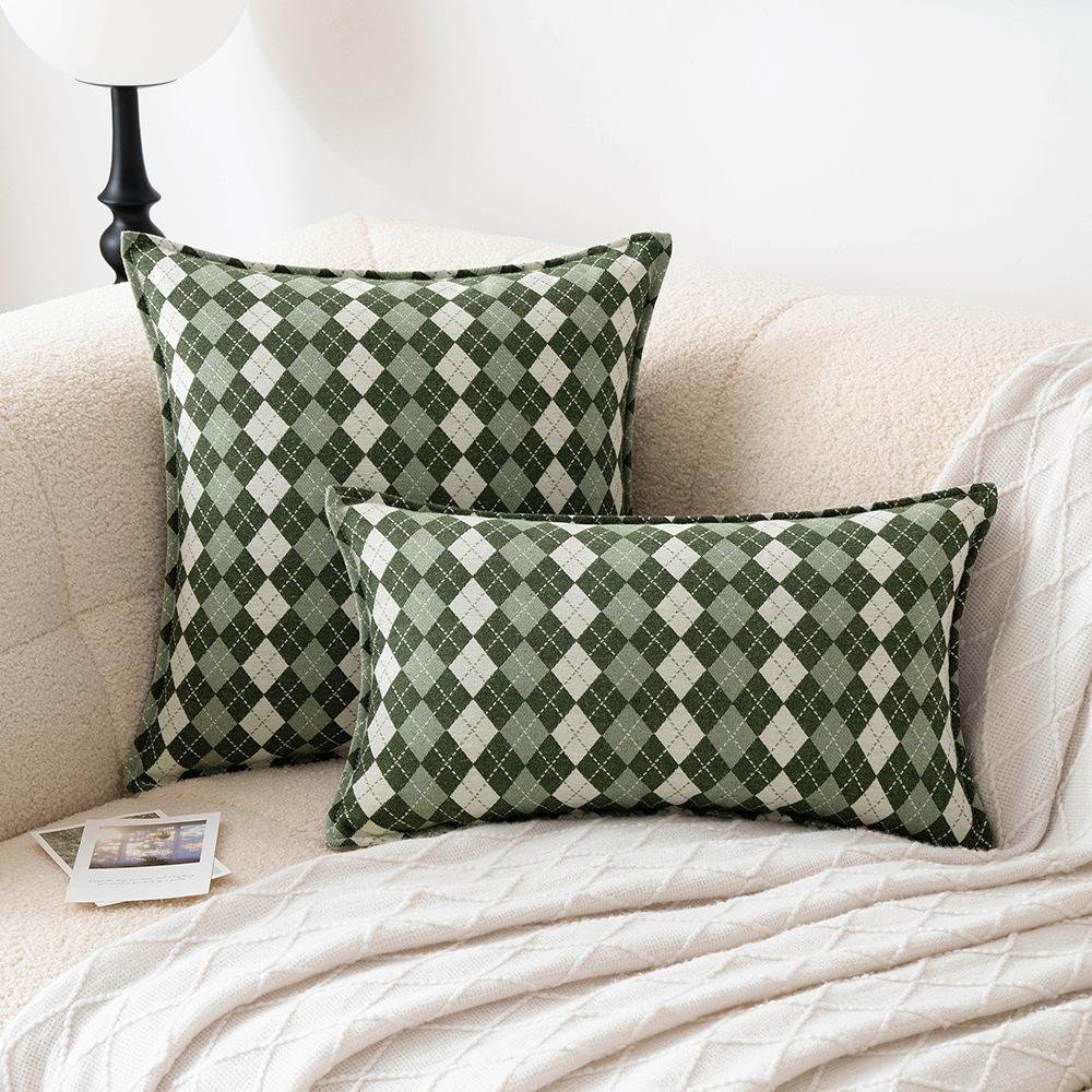 

Геометрический плед Простая подушка В стиле Инс Домашнее украшение для дивана, кровати, прикроватной тумбочки, Наволочка, Подушка для защиты талии для сидения в офисе 45 * 45Cm without core