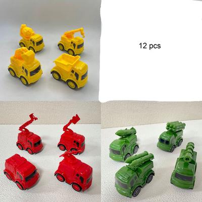 Mini Toys Pull-back Engineering/military/fire Engine Vehicles -12pcs