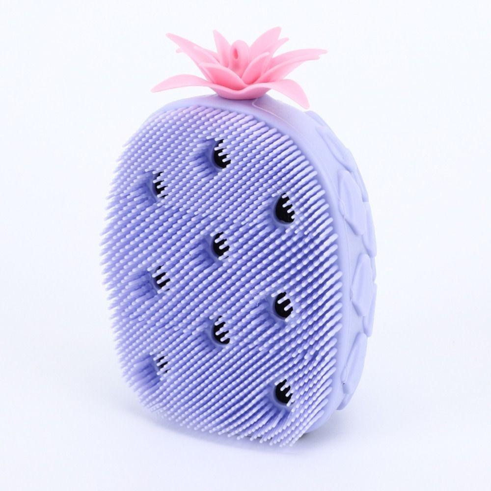 Non-Slip Silicone Shampoo Brush Soft Hair Shower Massage Brushes Fruit Shape Shower Brush Cleaning