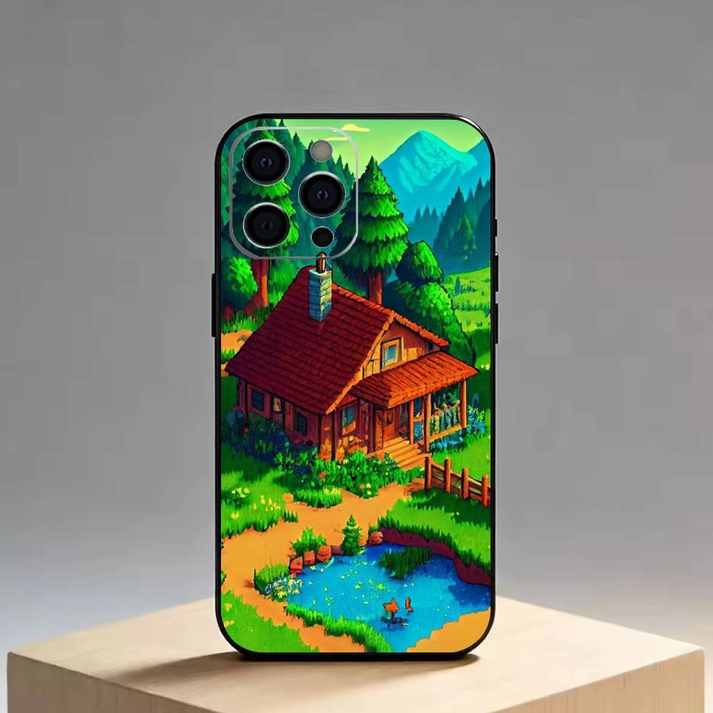 Stardew Valley   Phone Case For iPhone 17,16,15,14,13,12,11 Plus,Pro Max,XS,Soft Silicone Black Cover