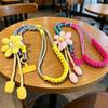 1Pcs Cute Flower Decor Adjustable Phone Lanyard Durable Braided Strap For Daily Outing Shopping Travel Anti Lost Accessory