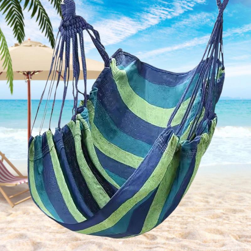 Outdoor Swing Hammock Chair Canvas Indoor Swing Chair Max 500 Lbs Thicken Swing Chair For Dormitory College Students Enlarged