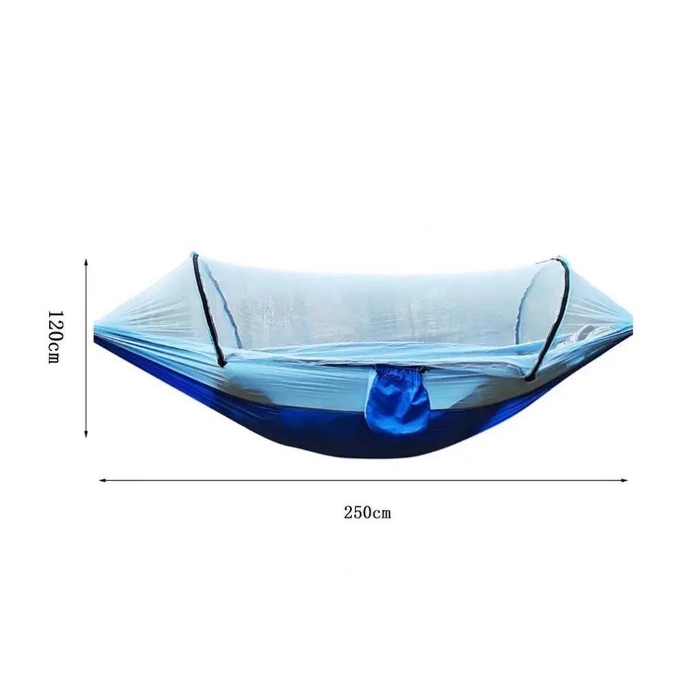 Outdoor Camping Hammock With Mosquito Net Lightweight Hanging Hammocks High Strength Parachute Fabric Hanging Bed Net