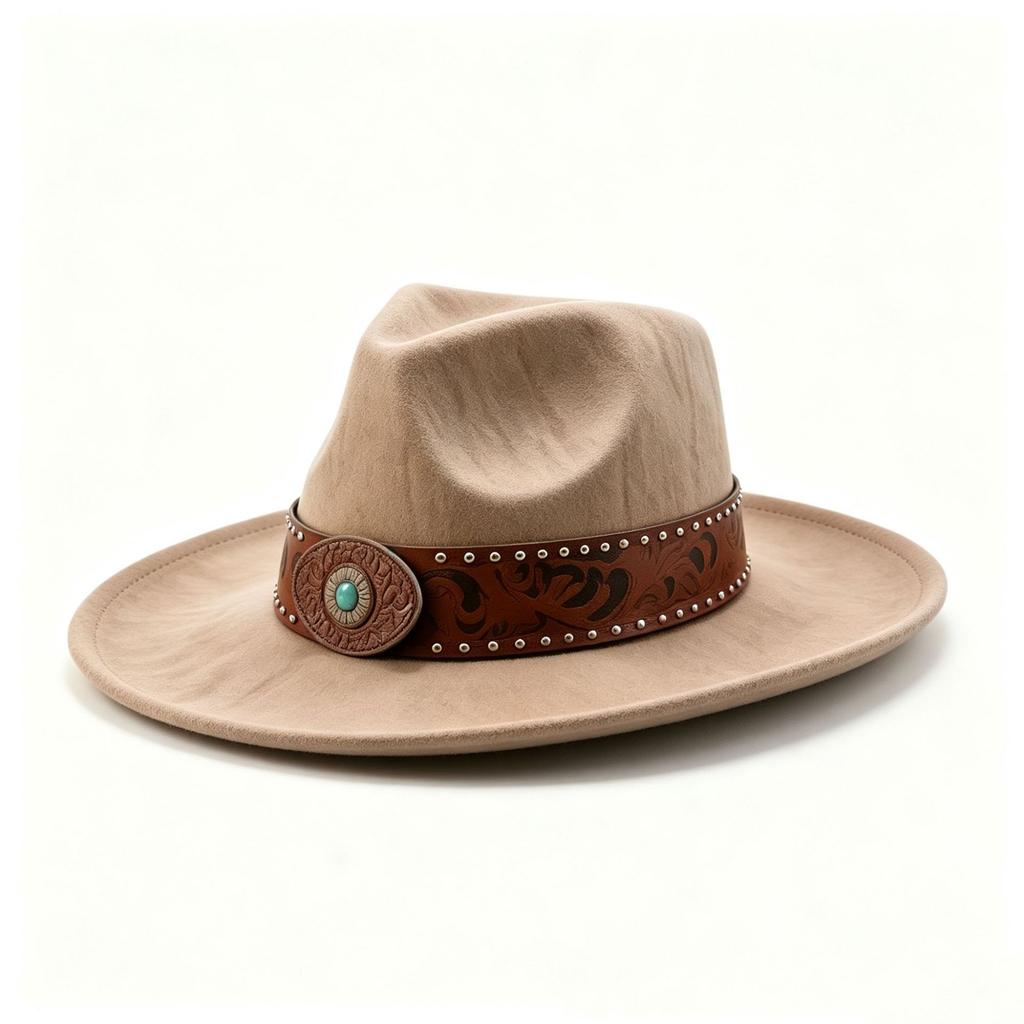 Western cowboy hat jazz hat minority style top hat European and American men's and women's sunscreen hats