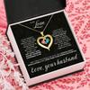Creative Zodiac Heart & Water Drop Pendant Necklace with Engravable Name