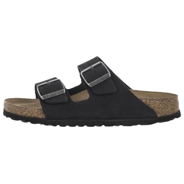 Birkenstock Arizona Soft Footbed Nubuck Leather 'Black' Men's 1019035