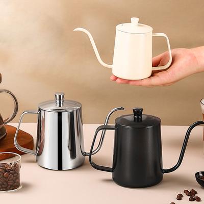 Czajnik do ręcznego parzenia kawy 350/600ML Długi dzióbek Czajnik do kawy Stal nierdzewna Czajnik Pour Over Campingowy Przenośny czajnik na wodę