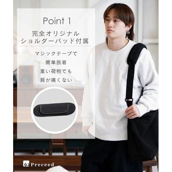 My Doudou No.1 Shoulder-Friendly Canvas Tote Bag Shoulder YKK Zipper Detachable Pad Metal Buckle 2 Inner Pockets Large Capacity Unisex Bag-in-Bag