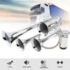 12V 185dB Four Trumpet Air Horn with Compressor - Silvery Musical Sound for Trucks / Cars