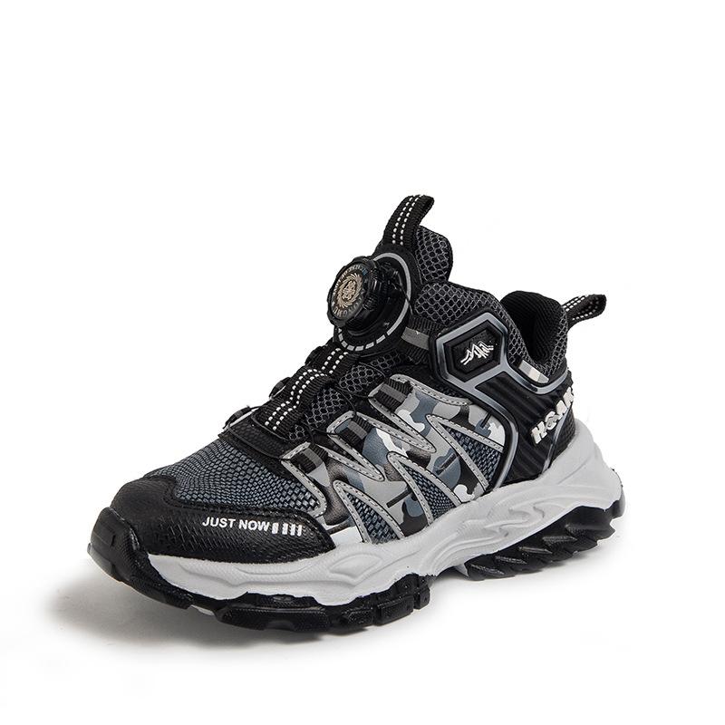 

Mesh breathable fashion cool sneakers boys handsome hiking shoes rotating button outdoor casual shoes spring and autumn 27 yards inner length about 16.6CM