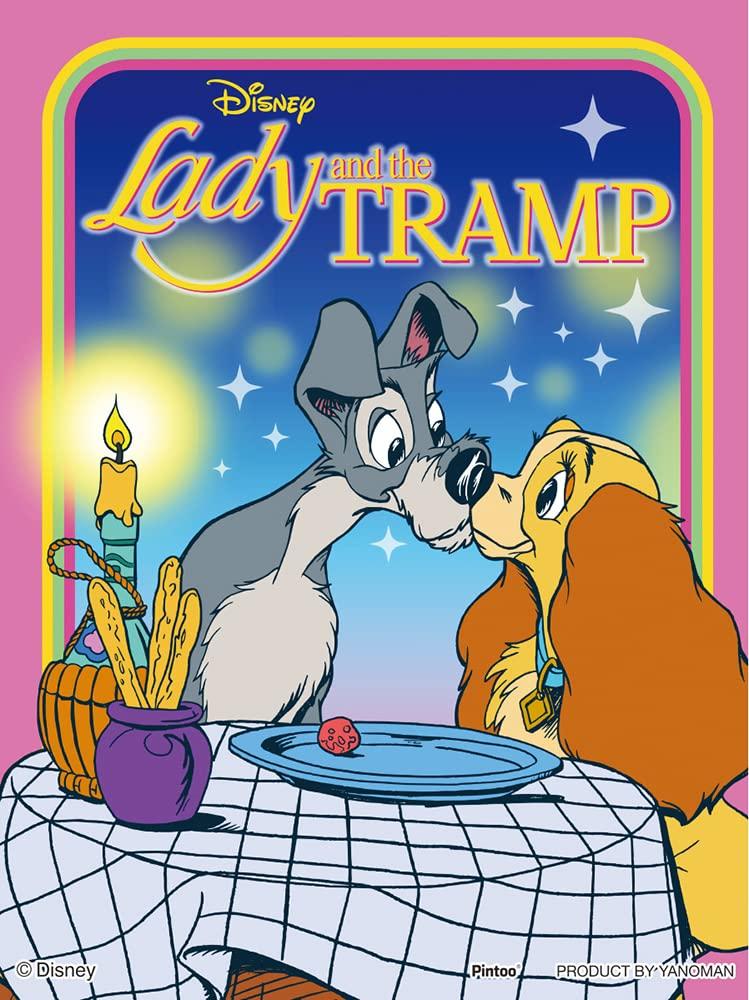 Yanoman 150-Piece Jigsaw Puzzle, Petit Paris Clear Series, Disney Classics, Lady and the Tramp (7.6x10.2cm), 2308-20, with Piece Request Postcard and